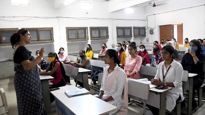File photo of students at a women's college in Patna | ANI