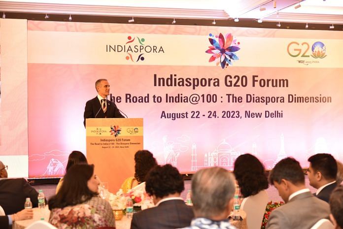 US Ambassador to India, Eric Garcetti speaks at Indiaspora G20 Forum in New Delhi | Twitter | @IndiasporaForum