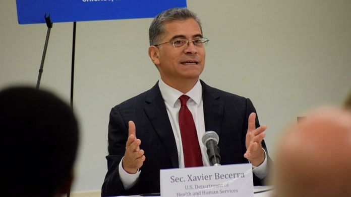 US secretary, Health and Human Services (HSS) Xavier Becerra | Twitter/@SecBecerra