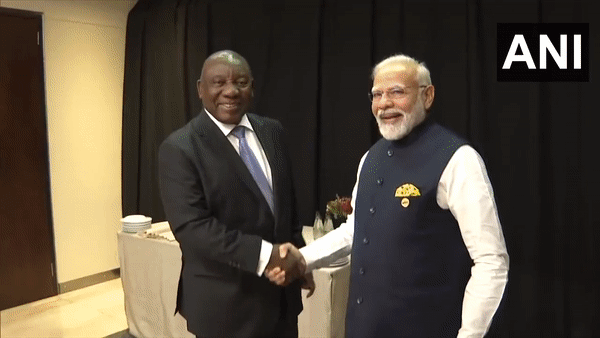 BRICS Summit, Day-2: PM Modi holds bilateral meeting with South Africa's President Cyril Ramaphosa