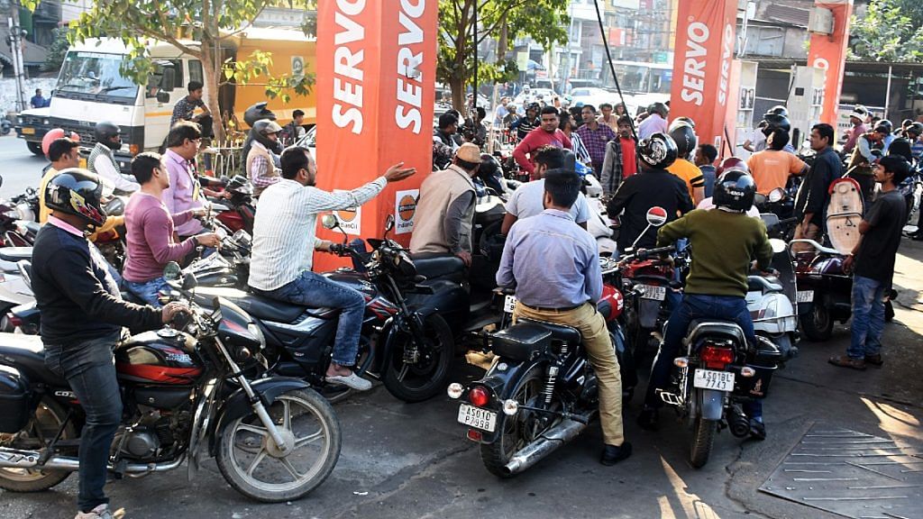 Representational image of a queue at a petrol pump | ANI