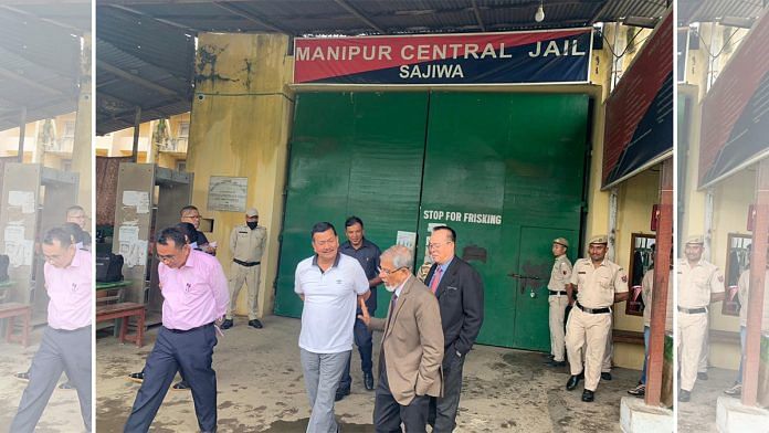 A Manipur Human Rights Commission team at the Manipur Central Jail | Karishma Hasnat | ThePrint