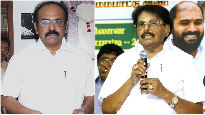 DMK ministers Thangam Thennarasu and KKSSR Ramachandran | Twitter | @TThenarasu & @KKSSRR_DMK