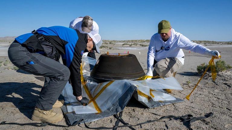 NASA capsule carrying asteroid samples lands safely on Utah desert