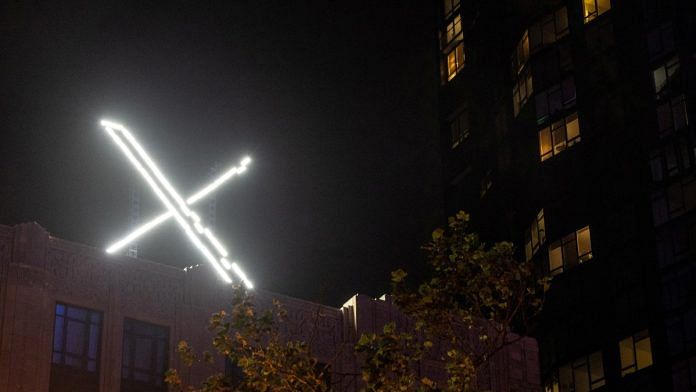 'X' logo is seen on the top of the headquarters of the messaging platform X, formerly known as Twitter, in downtown San Francisco, California, U.S. | Reuters file photo