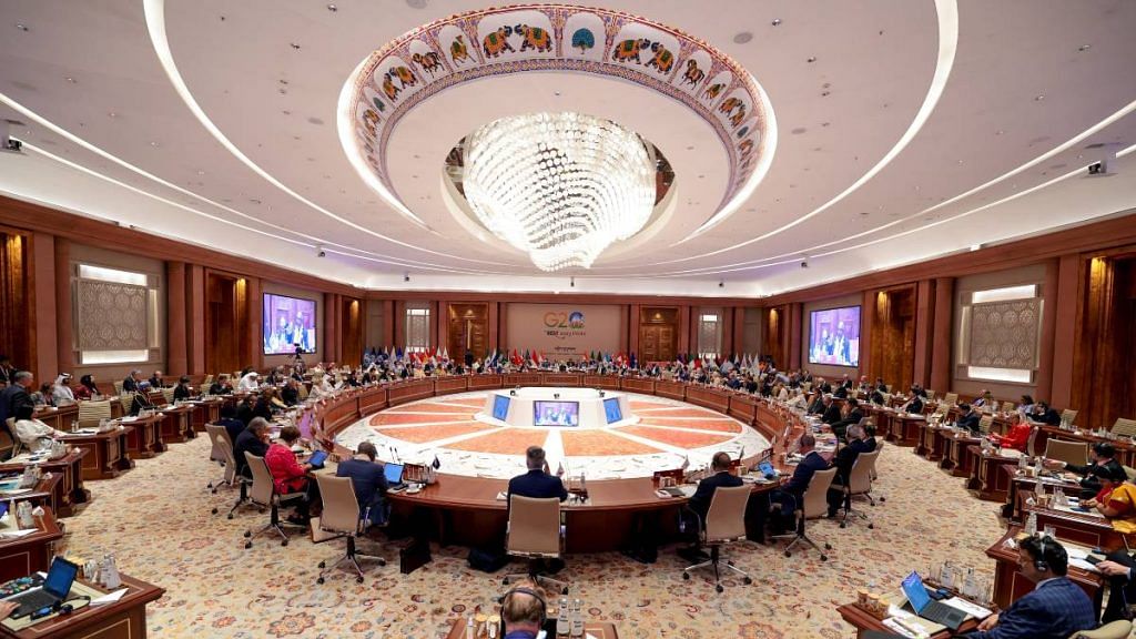 Session 3 of the G20 Summit is underway, at the Bharat Mandapam, Pragati Maidan, in New Delhi on Sunday | ANI