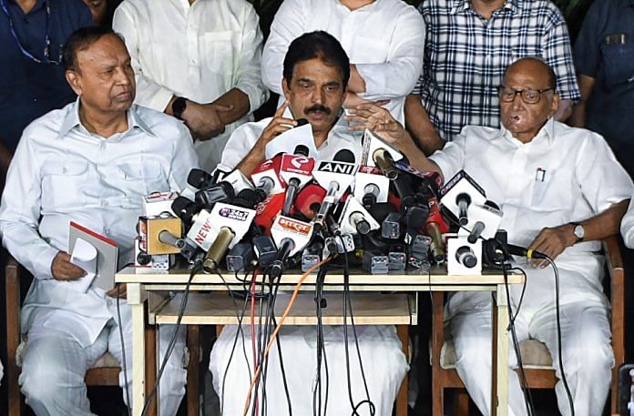 Congress's K.C. Venugopal, Nationalist Congress Party (NCP) Chief Sharad Pawar and Dravida Munnetra Kazhagam (DMK) leader T.R. Baalu addressed the media after a meeting of the INDIA bloc's coordination committee meeting | ANI