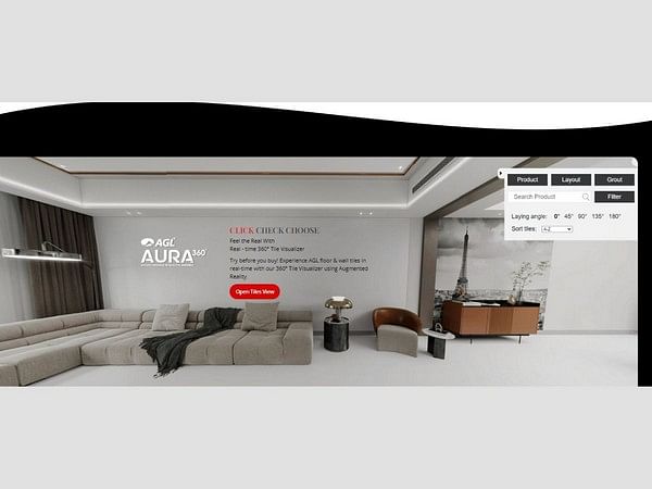 AGL AURA 360 TILE VISUALIZER - Revolutionary tool for Tile Selection by AGL Tiles receives overwhelming response
