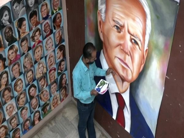 Amritsar based artist paints US President portrait ahead of G20 summit