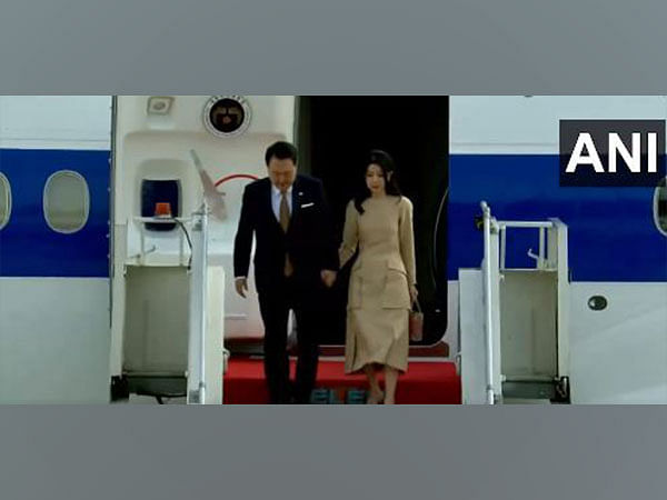 South Korean President Yoon Suk Yeol arrives in New Delhi for G20 Summit