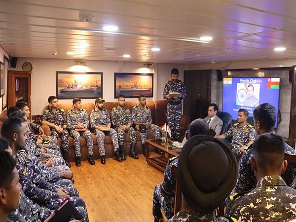 Indian Ambassador to Oman Amit Narang visits INS Talwar on port call at Muscat