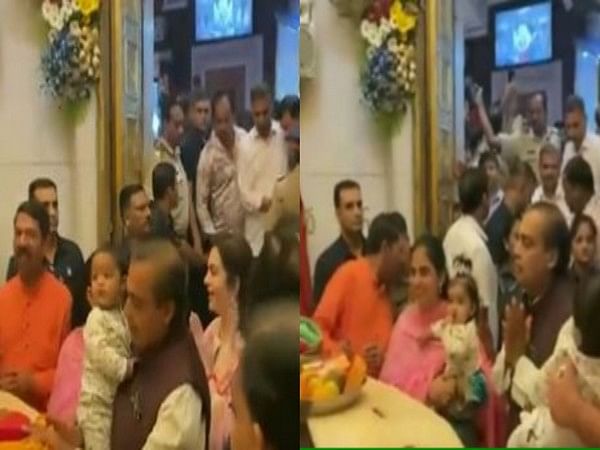 Mukesh, Nita Ambani offer prayers at Siddhivinayak Temple with family 