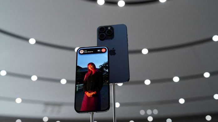 The iPhone 15 Pro is presented during the 'Wonderlust' event at the company's headquarters in Cupertino, California, U.S. September 12, 2023 | Reuters