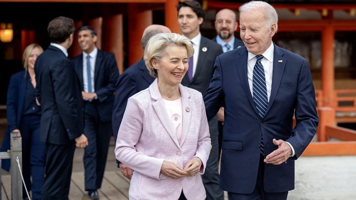 File image of US President Joe Biden with Ursula von der Leyen, President of the EU's European Commission | ANI