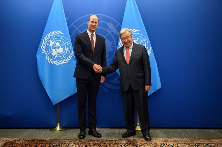 Britain’s Prince William talks climate change with UN chief