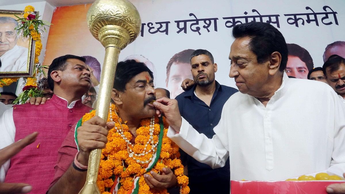 Deepak Joshi joining Congress in Bhopal on 6 May, 2023 | ANI