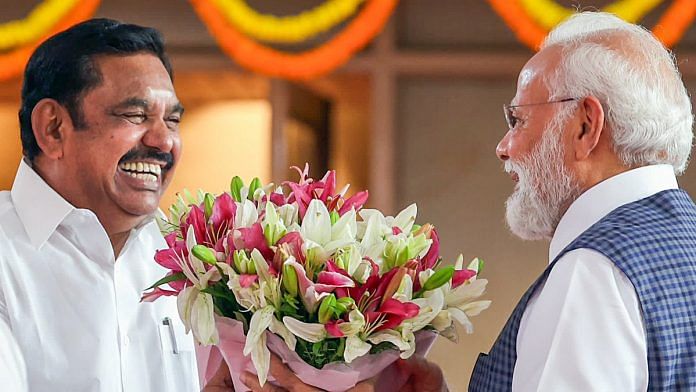 AIADMK general secretary and former Tamil Nadu CM Edappadi K. Palaniswami with PM Narendra Modi | ANI file photo