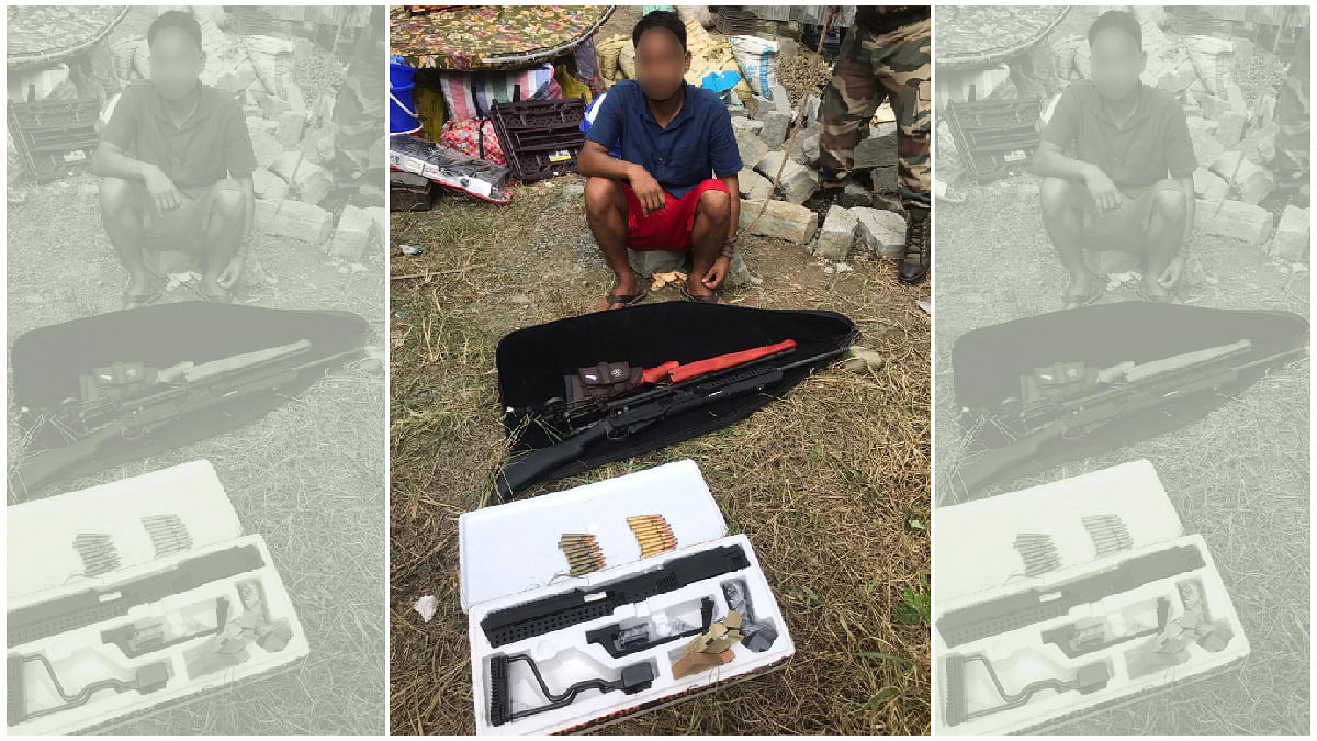 Weapons seized by Assam Rifles from Aizawl and Lawngtlai districts on 15 September | By Special Arrangement 