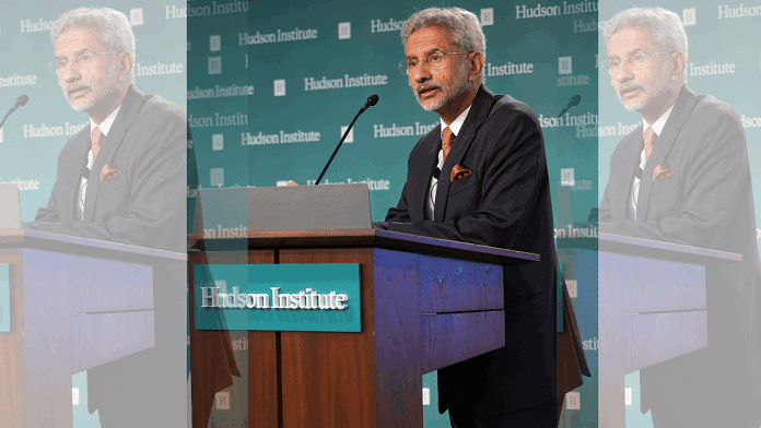 External Affairs Minister S Jaishankar addresses a gathering at the Hudson Institute, in Washington, D.C., Friday | ANI
