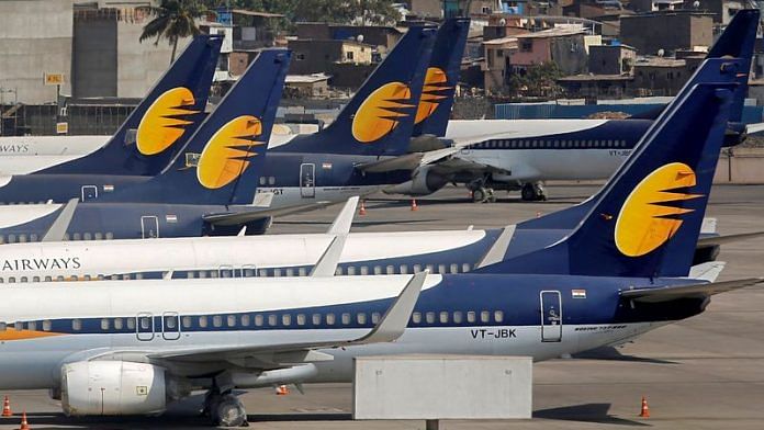 Jet Airways aircrafts are seen parked at the Chhatrapati Shivaji Maharaj International Airport in Mumbai | Reuters
