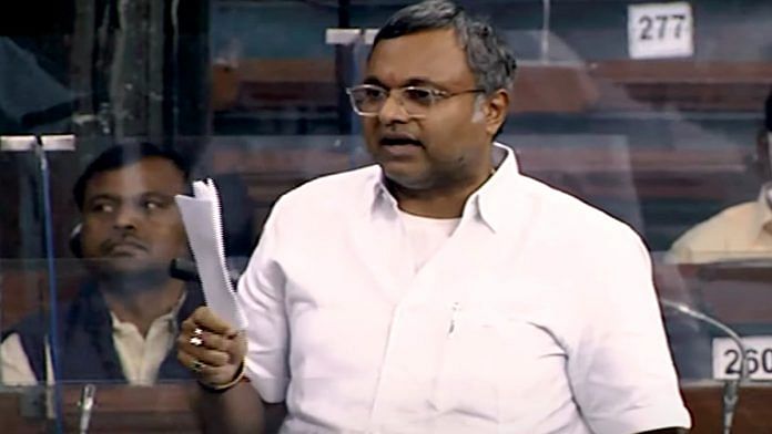 File image of Congress MP Karti Chidambaram | ANI