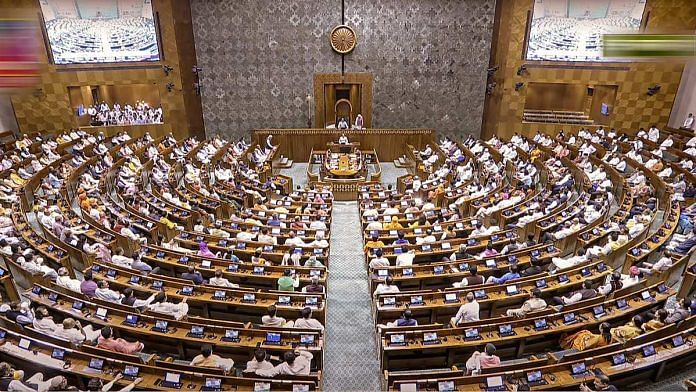 Parliamentarians in the Lok Sabha during a special session of the Parliament, in New Delhi, on 19 September 2023 | PTI