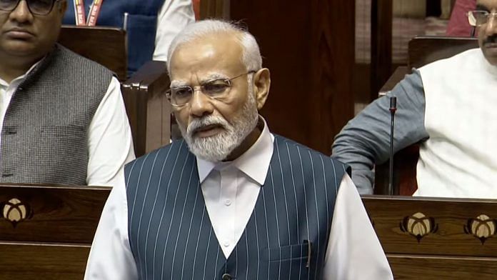 Prime Minister Narendra Modi addressing Parliament, Tuesday | Twitter @NarendraModi