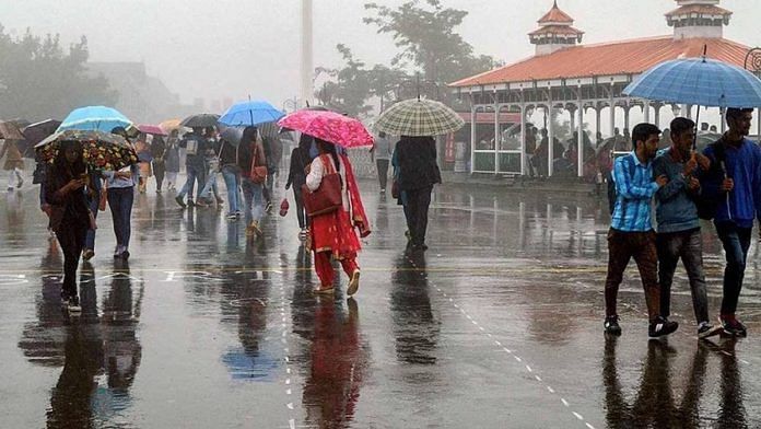 Rain in Shimla | Photo: PTI