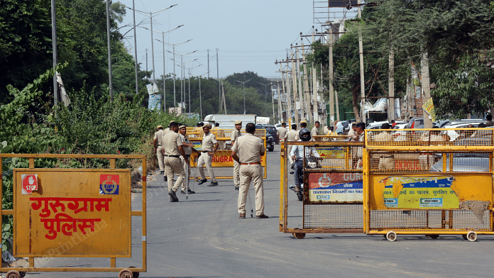 File photo of Haryana police on duty after violence in Nuh | Suraj Singh Bisht | ThePrint