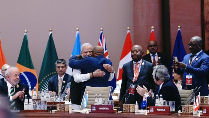 PM Modi with South African President Cyril Ramaphosa at the G20 event | Twitter/@CyrilRamaphosa