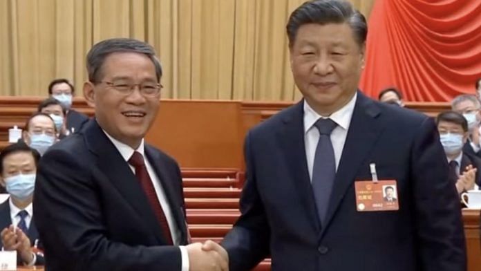 Xi Jinping and Li Qiang on the appointment of the latter as the Premier of the State Council of the PRC, 15 March 2023 | Wikimedia commons