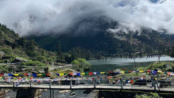 A view of the Sangetsar Lake in Tawang, on the way to Zemithang | Karishma Hasnat, ThePrint