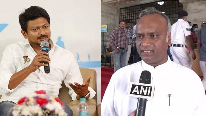 File photo of Udhayanidhi Stalin (left) and Priyank Kharge