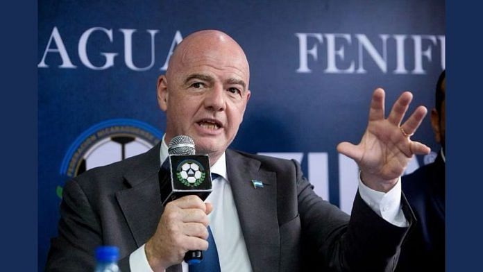 FIFA’s president Gianni Infantino speaks during a news conference at the Nicaragua National Football stadium, in Managua, Nicaragua August 29, 2022 | Reuters