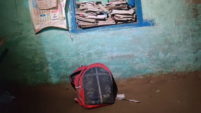 The deceased girls bag. Her father is calling for ‘Yogi Baba’s’ bulldozer justice against the accused. | Heena Fatima | ThePrint