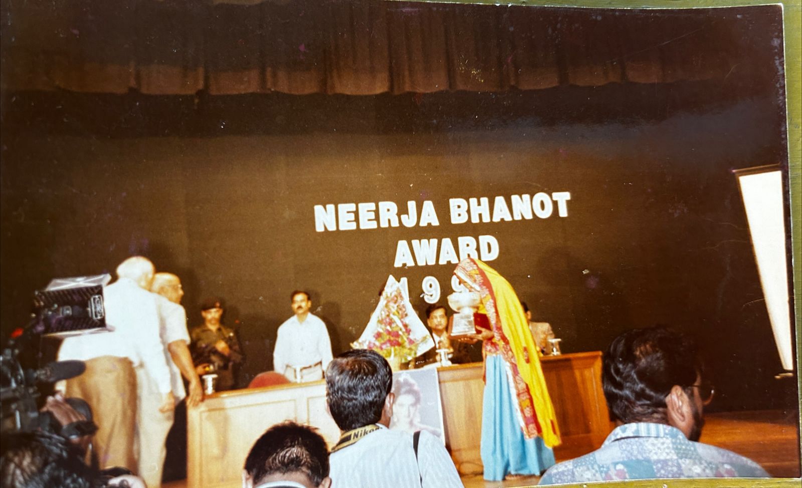 Bhanwari at the award ceremony for the Neerja Bhanot award for bravery | By special arrangement