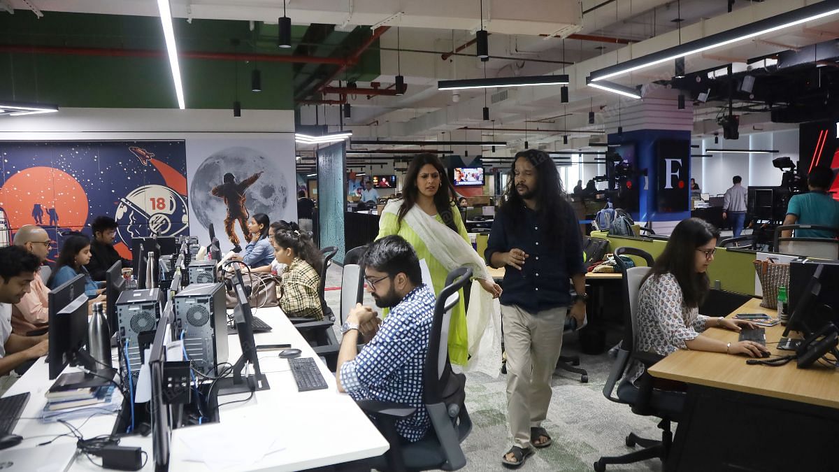 Palki Sharma in the Firstpost newsroom  | Manisha Mondal | ThePrint