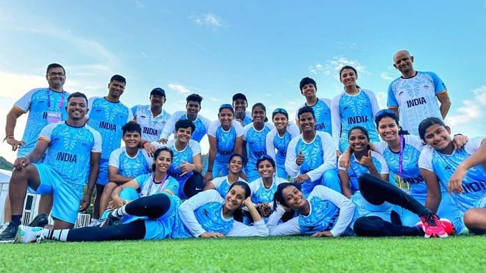 Indian women cricket team at the Asia Cup | Image via X (formerly Twitter) /@Purnima017