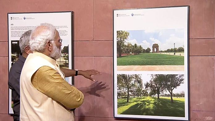 File photo of Prime Minister Narendra Modi at an exhibition on revamped Central Vista Avenue, in New Delhi | ANI