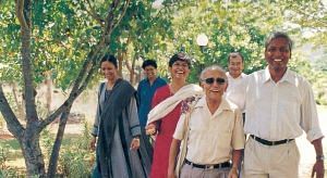 Prof P. K. Maitra visits NCBS in 2004. Maitra visited for the oral history project which Indira Chowdhury did during her stint there from 2002-2004 | Photo: by special arrangement 