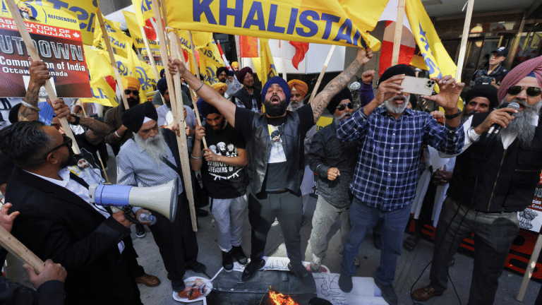 ‘Khalistan’ flags, Modi effigies, burnt tricolour: Canadian Sikhs protest outside Indian missions