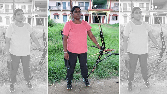 Archer Dipti Kumari with her new bow | By Special Arrangement