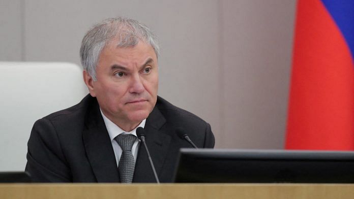 Vyacheslav Volodin, Chairman of Russia's State Duma lower house of parliament, attends a plenary session in Moscow, Russia | Reuters