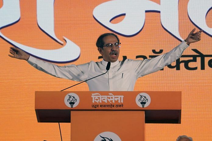 Shiv Sena (Uddhav Balasaheb Thackeray) chief Uddhav Thackeray addresses a Dussehra rally in Mumbai's Shivaji Park | ANI