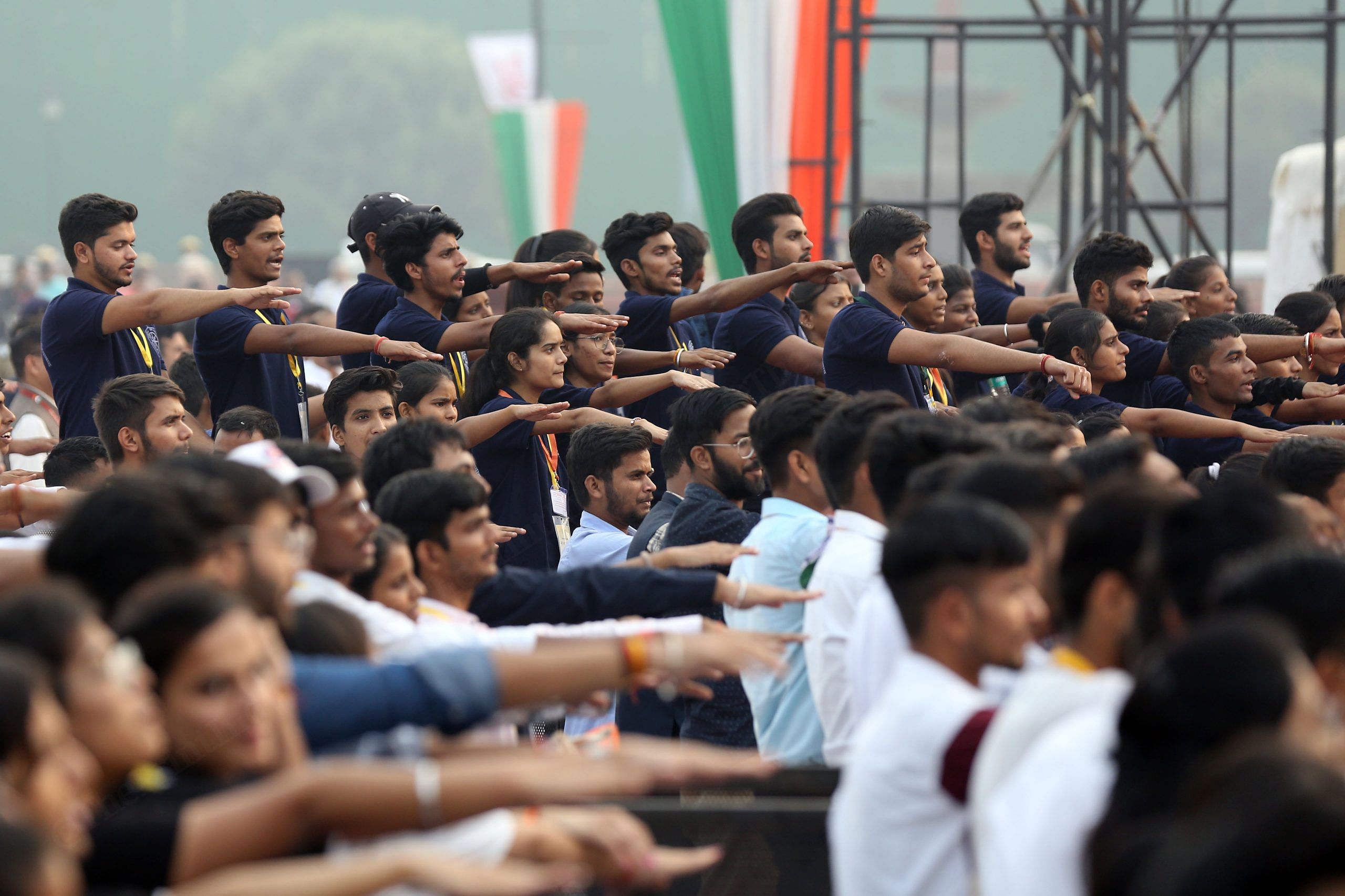 Attendees take oath during the event | Photo: Suraj Singh Bisht | ThePrint