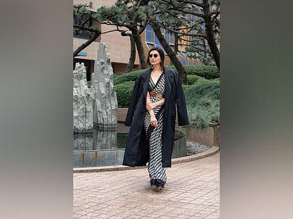 Karishma Tanna turns heads with her classic fusion saree look at Busan International Film Festival