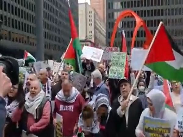 Pro-Palestinian groups hold protest in Chicago amid conflict with