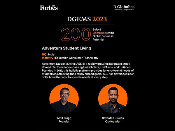 UniScholars' Parent Adventum Student Living Recognised Among Forbes Select Companies with Global Business Potential at DGEMS 2023