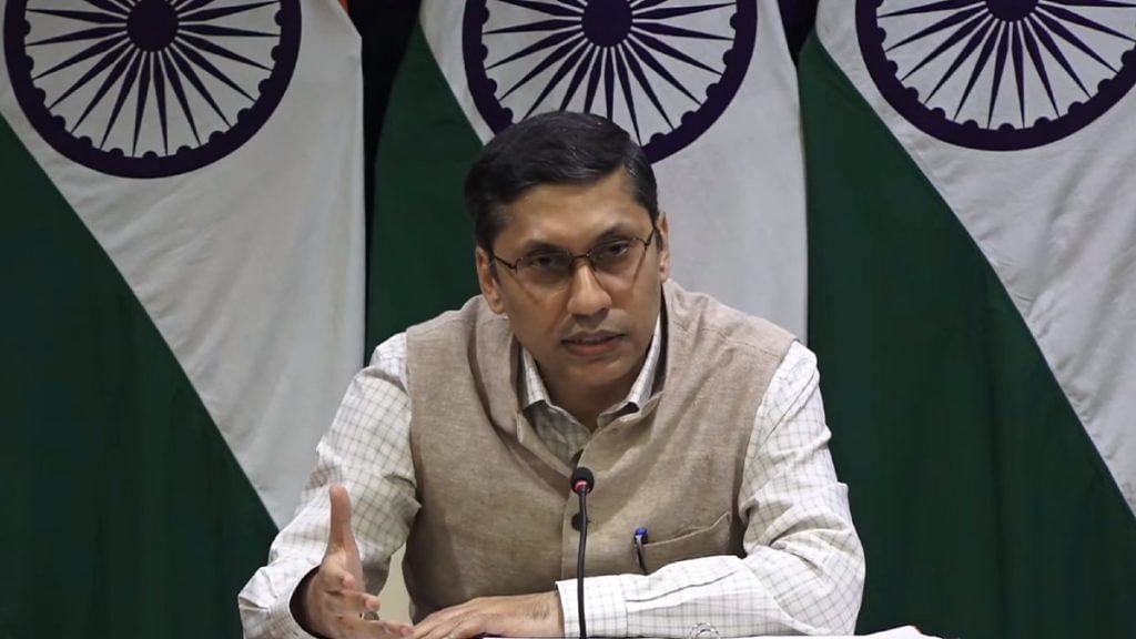 MEA spokesperson Arindam Bagchi addressing weekly press conference, Thursday | YouTube @MInistry of External Affairs, India