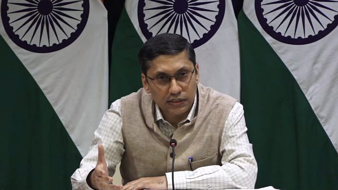 MEA spokesperson Arindam Bagchi addressing weekly press conference, Thursday | YouTube @MInistry of External Affairs, India
